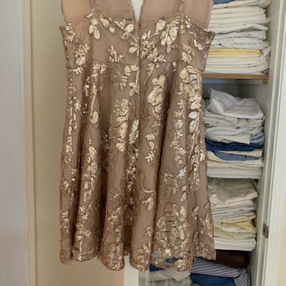 Lovers and Friends Rose Gold Sequin Dress - Picture 3 of 4